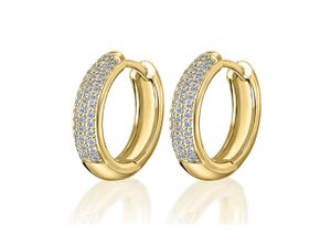 4067551948799 - Paar Creolen 025 ct Diamant Brillant Ohrringe aus 585 Gelbgold Gr Damen 025 ct mit Diamant Diamanten goldfarben (gold) Damen Creolen Gold Schmuck