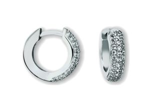 4067551949192 - Paar Creolen Zirkonia Ohrringe aus 925 Silber Gr Damen mit Zirkonia Silber 925 (Sterlingsilber) silberfarben (silber) Damen Creolen Silber Schmuck