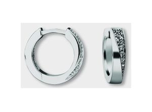 4067551949215 - Paar Creolen Zirkonia Ohrringe aus 925 Silber Ø 152 x 34 mm Gr Damen mit Zirkonia Silber 925 (Sterlingsilber) silberfarben (silber) Damen Creolen Silber Schmuck