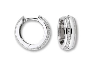 4067551949369 - Paar Creolen Zirkonia Ohrringe aus 925 Silber Gr Damen mit Zirkonia Silber 925 (Sterlingsilber) silberfarben (silber) Damen Creolen Silber Schmuck