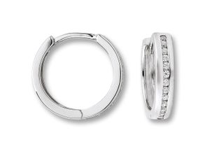 4067551949390 - Paar Creolen Zirkonia Ohrringe aus 925 Silber Gr Damen mit Zirkonia Silber 925 (Sterlingsilber) silberfarben (silber) Damen Silber Schmuck