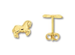 4067551950280 - Paar Ohrstecker Pferd Ohrringe aus 333 Gelbgold Gr Kinder Gelbgold 333 goldfarben (gold) Damen Ohrstecker Gold Schmuck Pferd