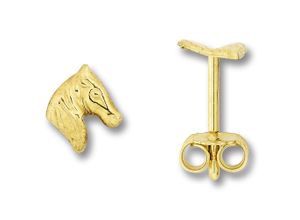 4067551950303 - Paar Ohrhänger Pferd Ohrringe Ohrstecker aus 333 Gelbgold Gr Kinder Gelbgold 333 goldfarben (gold) Damen Gold Schmuck Pferd