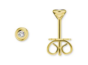 4067551950433 - Paar Ohrstecker Ohrringe Gr Damen 005 ct Diamanten goldfarben (gold) Damen Ohrstecker Gold Schmuck Zarge