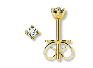 4067551950495 - Paar Ohrstecker 01 ct Diamant Brillant Ohrringe aus 585 Gelbgold Gr Damen 01 ct Diamanten goldfarben (gold) Damen Ohrstecker Gold Schmuck