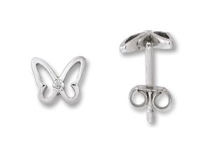 4067551953236 - Paar Ohrhänger Zirkonia Schmetterling Ohrringe Ohrstecker aus 925 Silber Gr Kinder Silber 925 (Sterlingsilber) silberfarben (silber) Damen Silber Schmuck Schmetterling