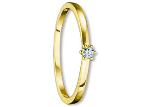 4067551954547 - Diamantring 005 ct Diamant Brillant Ring aus 585 Gelbgold Fingerringe Gr 48 mit Diamant Gelbgold 585-Diamanten goldfarben (gold) Damen Diamantringe Gold Schmuck