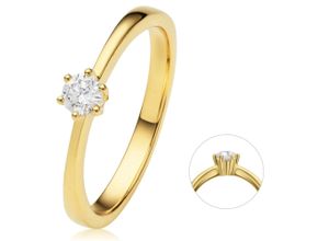 4067551960005 - Diamantring 015 ct Diamant Brillant Ring aus 585 Gelbgold Fingerringe Gr 48 Gelbgold 585-Diamanten goldfarben (gold) Damen Gold Schmuck
