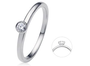 4067551963648 - Diamantring 01 ct Diamant Brillant Zarge Ring aus 950 Platin Fingerringe Gr 52 Platin 950-Diamanten silberfarben (silber) Damen Diamantringe Platin Schmuck Zarge