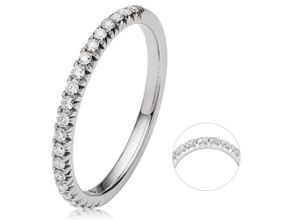 4067551967608 - Diamantring 025 ct Diamant Brillant Memoire Ring aus 585 Weißgold Fingerringe Gr 50 Weißgold 585-Diamanten silberfarben (silber) Damen Diamantringe Gold Schmuck Memoire