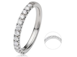 4067551967806 - Diamantring 05 ct Diamant Brillant Memoire Ring aus 585 Weißgold Fingerringe Gr 50 Weißgold 585-Diamanten silberfarben (silber) Damen Diamantringe Gold Schmuck Memoire