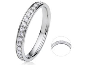 4067551968407 - Diamantring 033 ct Diamant Brillant Memoire Ring aus 585 Weißgold Fingerringe Gr 50 Weißgold 585-Diamanten silberfarben (silber) Damen Diamantringe Gold Schmuck Memoire