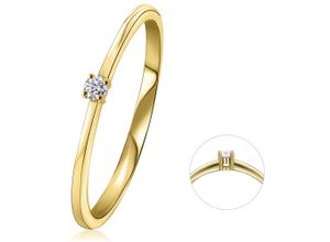 4067551973401 - Diamantring 003 ct Diamant Brillant Ring aus 585 Gelbgold Fingerringe Gr 48 mit Diamant Gelbgold 585-Diamanten goldfarben (gold) Damen Diamantringe Gold Schmuck