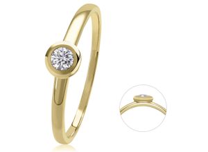 4067551975641 - Diamantring 008 ct Diamant Brillant Ring aus 585 Gelbgold Fingerringe Gr 48 mit Diamant Gelbgold 585-Diamanten goldfarben (gold) Damen Diamantringe Gold Schmuck