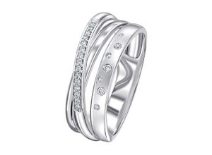 4067551978567 - Diamantring 011 ct Diamant Brillant Ring aus 585 Weißgold Fingerringe Gr 52 mit Diamant Weißgold 585-Diamanten silberfarben (silber) Damen Diamantringe Gold Schmuck