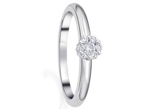 4067551981345 - Diamantring 015 ct Diamant Brillant Ring aus 585 Weißgold Fingerringe Gr 50 mit Diamant Weißgold 585-Diamanten silberfarben (silber) Damen Diamantringe Gold Schmuck