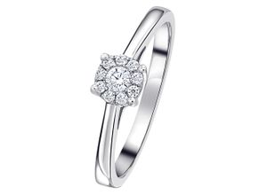 4067551982908 - Diamantring 015 ct Diamant Brillant Invisible Ring aus 585 Weißgold Fingerringe Gr 52 Weißgold 585-Diamanten silberfarben (silber) Damen Diamantringe Gold Schmuck Invisible