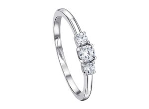 4067551982991 - Diamantring 026 ct Diamant Brillant Ring aus 585 Weißgold Fingerringe Gr 52 Weißgold 585-Diamanten silberfarben (silber) Damen Diamantringe Gold Schmuck