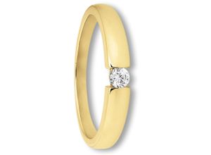 4067551991566 - Goldring Zirkonia Ring aus 333 Gelbgold Fingerringe Gr 48 mit Zirkonia Gelbgold 333 goldfarben (gold) Damen Fingerringe Gold Schmuck