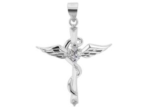 4067551997193 - Ketten-Anhänger ADELIA´S Damen Anhänger Kreuz aus 925 Silber mit Zirkonia Schmuckanhänger silberfarben (silber) Damen