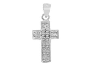 4067551997469 - Ketten-Anhänger ADELIA´S Damen Anhänger Kreuz aus 925 Silber mit Zirkonia Schmuckanhänger silberfarben (silber) Damen