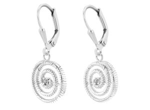 4067551998374 - Paar Ohrhänger ADELIA´S Damen Spirale aus 925 Silber mit Zirkonia Ohrringe Gr Damen silberfarben (silber) Damen