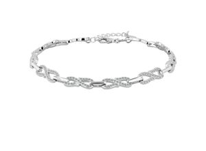 4067551999838 - Armband ADELIA´S Armbänder Gr 18 + 3 Silber 925 (Sterlingsilber) silberfarben (silber) Damen Armbänder Silber