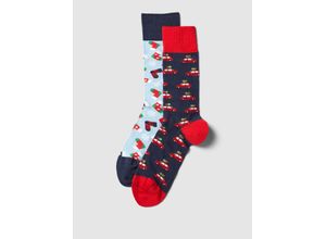 4067557474070 - Socken mit Baumwolle und Motiv-Stitching 2er-Pack