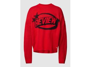 4067557510570 - Strickpullover mit Puff Logo Print