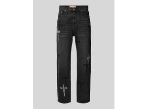 4067557530240 - Baggy Fit Jeans mit Motiv-Stitching