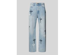 4067557530479 - Baggy Jeans mit Kreuz-Stickerei