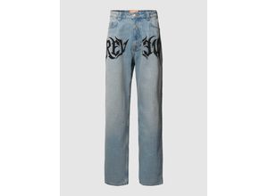 4067557670168 - Baggy Fit Jeans mit Ziersteinbesatz