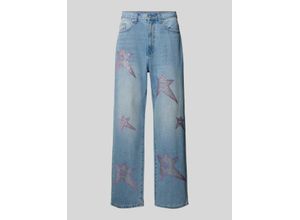 4067557672476 - Baggy Fit Jeans mit Strasssteinbesatz