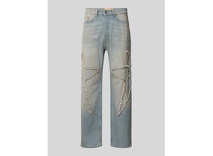 4067557672766 - Baggy Fit Jeans mit Motiv-Stitching