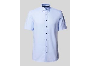 4067557726094 - Kleingemustertes Slim Fit Business-Hemd mit Kentkragen