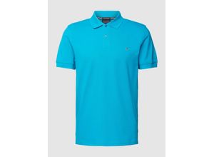 4067557733627 - Slim Fit Poloshirt im unifarbenen Design