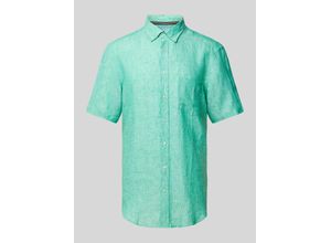 4067557738158 - Regular Fit Leinenhemd mit Button-Down-Kragen