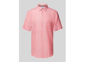 4067557744685 - Regular Fit Leinenhemd mit Button-Down-Kragen