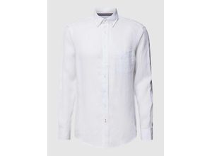 4067557744777 - Regular Fit Leinenhemd mit Button-Down-Kragen