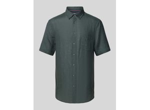 4067557745279 - Regular Fit Leinenhemd mit Button-Down-Kragen