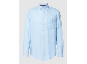 4067557747655 - Regular Fit Leinenhemd mit Button-Down-Kragen