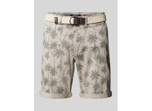 4067557778130 - Slim FIt Bermudas mit Gürtel