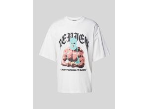 4067557821867 - T-Shirt mit Motiv- Label- und Statement-Print