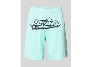 4067557825049 - Regular Fit Meshshorts mit Label-Print