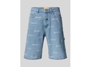 4067557828231 - Baggy Fit Jeansshorts mit Label-Print