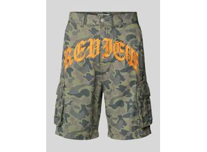 4067557831316 - Regular Fit Cargoshorts mit Camouflage-Muster