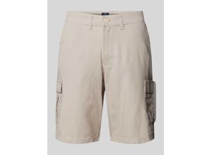 4067557905628 - Regular Fit Leinenshorts mit Cargotaschen