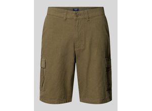 4067557906038 - Regular Fit Leinenshorts mit Cargotaschen