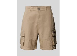 4067557923141 - Straight Leg Cargoshorts mit Label-Patch