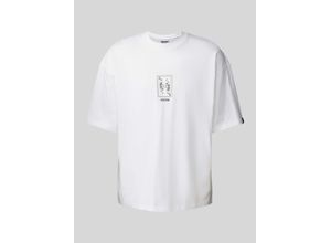 4067557929198 - T-Shirt mit Label- und Motiv-Print